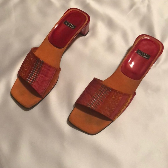 Stuart Weitzman open toe Kitten Multi Colored - Picture 1 of 5